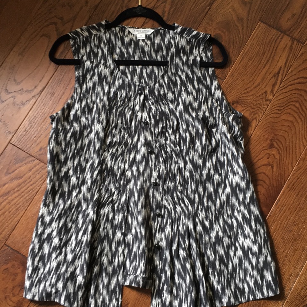 Silk sleeveless blouse by Pendleton
